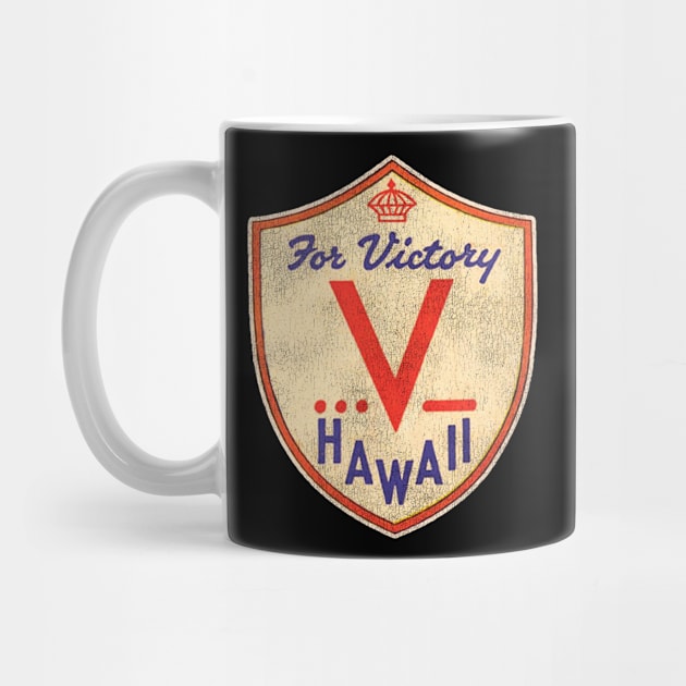 V for Victory WWII Hawaii Vintage Travel Souvenir by darklordpug